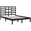 vidaXL Bedframe massief hout zwart 140x190 cm