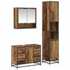 vidaXL Badkamermeubelset met lade 3 pcs Oud Hout Bewerkt hout