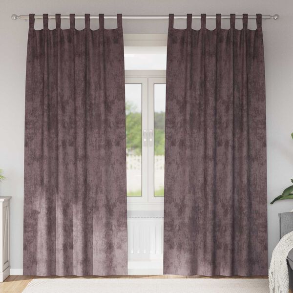 vidaXL Velvet Gordijnen met gordijnen 2 pcs Bruin 245 x 140 cm Fluweel