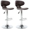 vidaXL Barstoelen 2 st kunstleer bruin