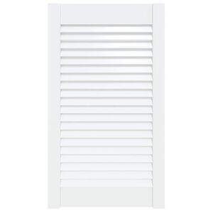 vidaXL Kastdeur met lamellen 69x39,4 cm massief grenenhout wit