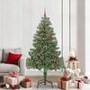 vidaXL Kerstboom met 300 LED met standaard Groen 210 cm PVC