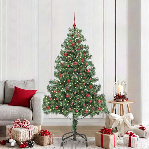 vidaXL Kerstboom met 300 LED met standaard Groen 210 cm PVC