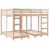 vidaXL Drie-hoog Bunk Bed Frame Bruin 160 x 200 cm Massief grenenhout