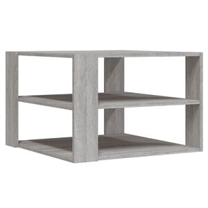 vidaXL Salontafel 58x58x40 cm bewerkt hout grijs sonoma