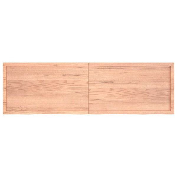 vidaXL Tafelblad 200x60x(2-4)cm behandeld massief eikenhout lichtbruin