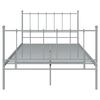 vidaXL Bedframe metaal grijs 120x200 cm