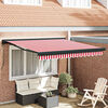 vidaXL Markies Rood en Wit 300 x 250 x 165 cm Polyester en Aluminium