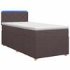 vidaXL Boxspringbed met matras Donkerbruin 90 x 190 cm Stof