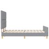 vidaXL Bedframe met hoofdeinde Lichtgrijs 140 x 190 cm Stof