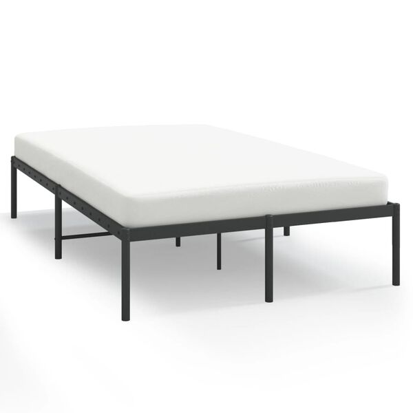 vidaXL Bedframe metaal zwart 120x190 cm