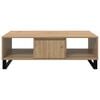 vidaXL Salontafel Artisan Eiken 104 x 60 x 35 cm Bewerkt hout
