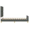 vidaXL Bedframe met hoofdeinde Donkergrijs 90 x 190 cm Stof