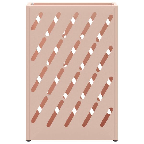 vidaXL Paraplu Standaard met opslag Roze 28 x 12 x 41 cm Staal