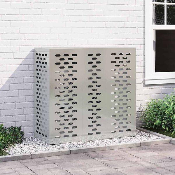 vidaXL Airconditioner hoes Zilver 110 x 50 x 105 cm
