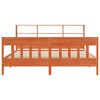 vidaXL Bedframe zonder matras massief grenenhout wasbruin 200x200 cm