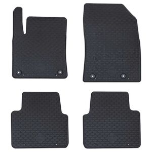 vidaXL Autobodemmat 4 pcs Zwart Rubber