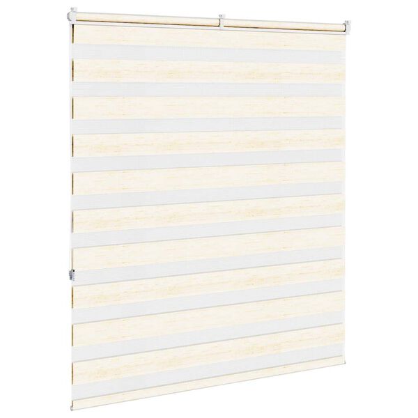 vidaXL Zebra rolgordijn 135x150 cm stofbreedte 130,9 cm marmerbeige