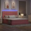 vidaXL Opbergbed met LED met matras met LED Roze 180 x 200 cm Fluweel