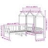 vidaXL Kinderbed met huisje en bankje massief grenenhout 90x200 cm