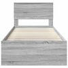 vidaXL Bedframe met hoofdeinde Grijs Sonoma 90 x 190 cm Bewerkt hout