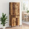 vidaXL Highboard met lade Oud Hout 69,5 x 34 x 180 cm Bewerkt hout