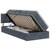 vidaXL Opslag bed met hoofdeinde Donkergrijs 90 x 190 cm Fluweel