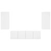 vidaXL 4-delige Tv-wandmeubelset met LED-verlichting bewerkt hout wit