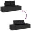vidaXL Tuin Sofa Set 7 pcs Zwart Poly Rattan en Poedergecoat Staal