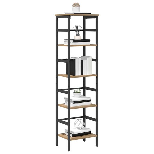 vidaXL Boekenkast Artisan Eiken 40 x 29,5 x 149 cm Bewerkt hout
