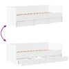 vidaXL Slaapbank met lades zonder matras 90x190 cm wit