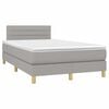 vidaXL Boxspring met matras stof lichtgrijs 120x190 cm