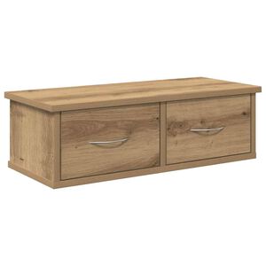 vidaXL Wandkast 60x26x18,5 cm bewerkt hout artisanaal eikenkleur