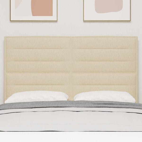 vidaXL Hoofdbord Cr&egrave;me 144 cm Stof