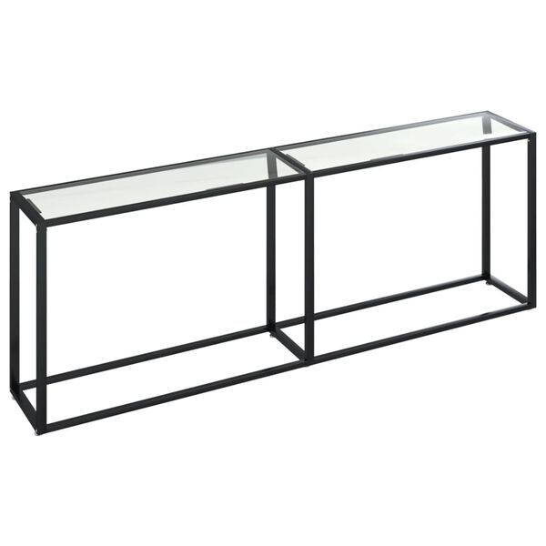 vidaXL Wandtafel 220x35x75,5 cm gehard glas transparant