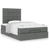 vidaXL Ottoman bed met matras 120x200cm stof donkergrijs