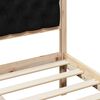 vidaXL Bedframe met hoofdeinde Zwart 150 x 200 cm Massief grenenhout