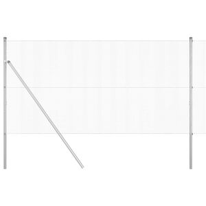 vidaXL Gelaste draadhek grondbevestiging 25 x 1,4 m Zilverkleurig Mesh