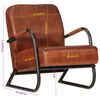 vidaXL Fauteuil echt leer bruin