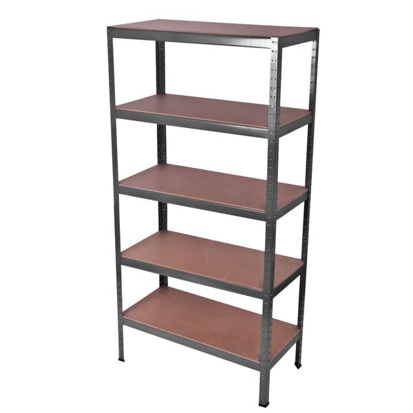 Stellingkast 180x90x45cm, 5 planken, 1325kg draagvermogen