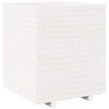 vidaXL Plantenbak 60x60x72,5 cm massief grenenhout wit