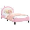 vidaXL Bedframe voor kinderen met hoofdbord Roze 80 x 160 cm PU