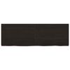 vidaXL Wastafelblad 120x40x(2-4) cm behandeld massief hout donkerbruin