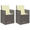 vidaXL Tuin Eetstoelen 2 pcs Lichtgrijs en Cr&egrave;me PP