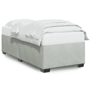vidaXL Bedframe zonder matras 80x200 cm fluweel lichtgrijs