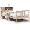 vidaXL Bed met boekenkast zonder matras massief grenenhout 90x190 cm