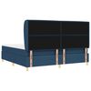 vidaXL Boxspringbed met Matras Donkergrijs 90x190 cm Blauw Stof