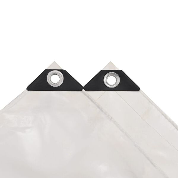 vidaXL Dekzeil 650 g/m&sup2; 4x7 m wit