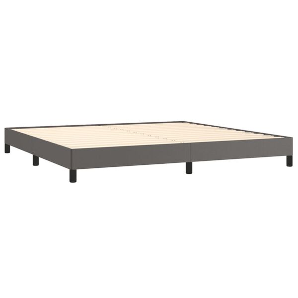 vidaXL Bedframe kunstleer grijs 200x200 cm