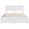 vidaXL Bedframe met hoofdeinde met lade Wit 140 x 200 cm Bewerkt hout